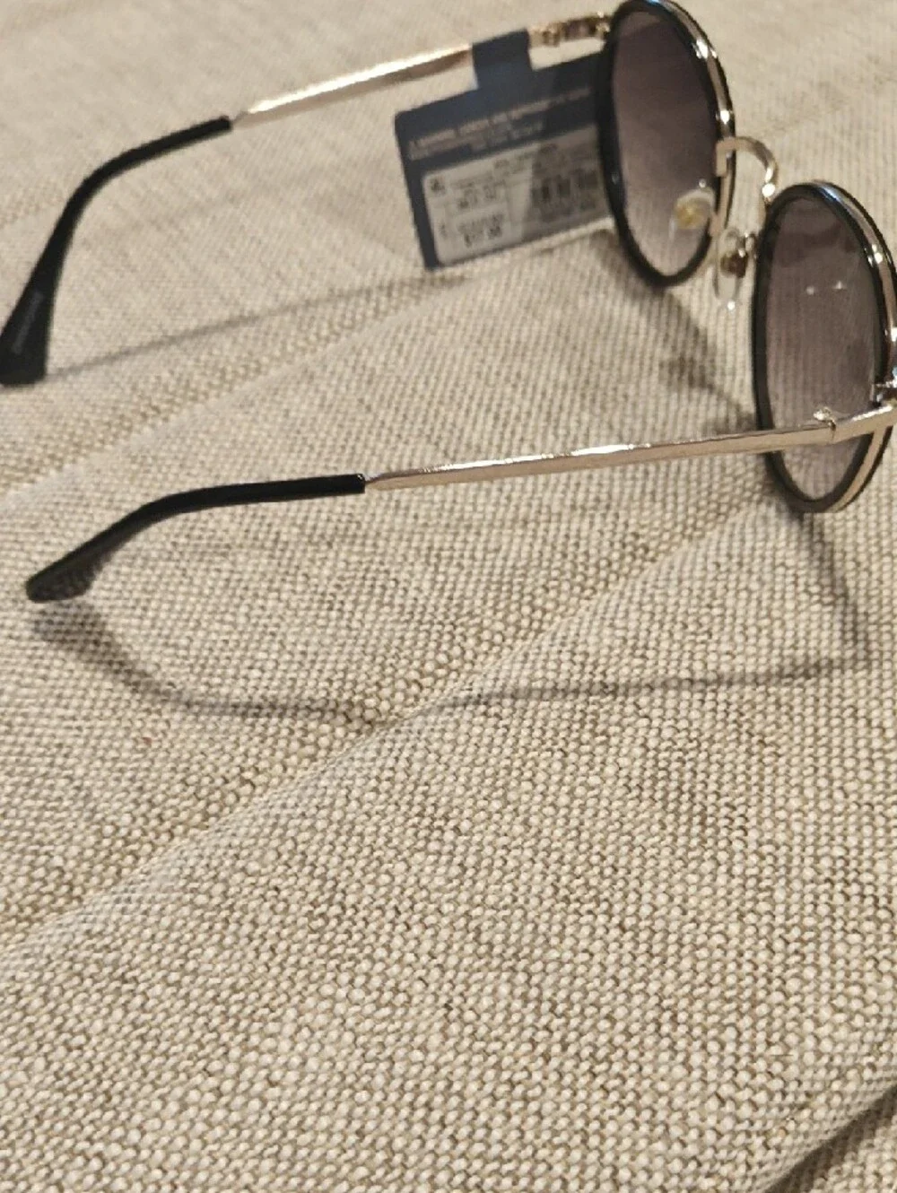 NWT Universal Thread Round Sunglasses — Black Frame with Purple Lenses - Picture 4 of 8